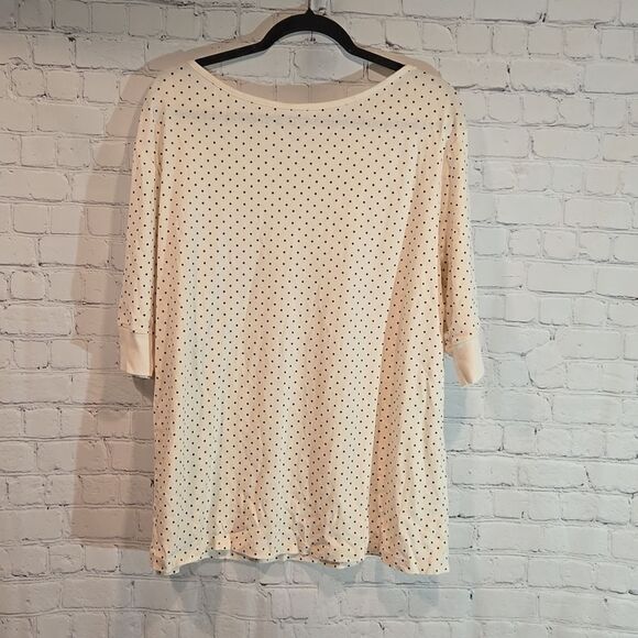 Whites Stag ivory and black polka dot plus size 4X t shirt - Picture 7 of 9
